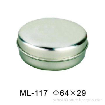 small round candle tin box